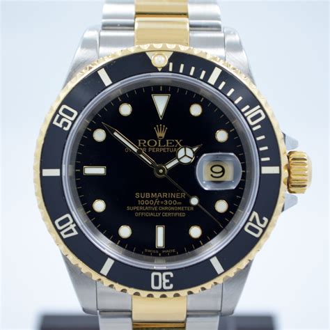 rolex submariner end links|rolex submariner 16613 two tone.